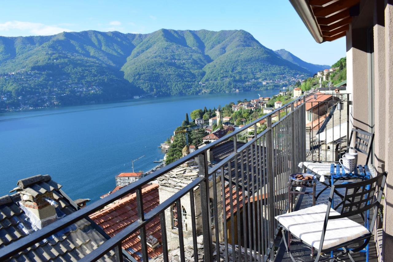 Romantic Home Stone With Amazing View Lake Of Como And Oleandra Laglio Exteriör bild