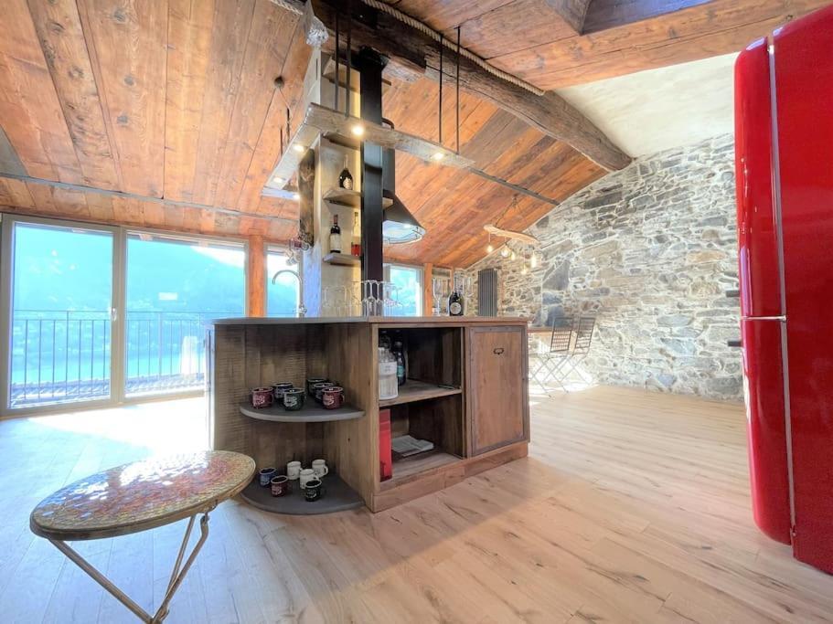 Romantic Home Stone With Amazing View Lake Of Como And Oleandra Laglio Exteriör bild