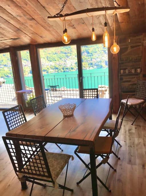 Romantic Home Stone With Amazing View Lake Of Como And Oleandra Laglio Exteriör bild