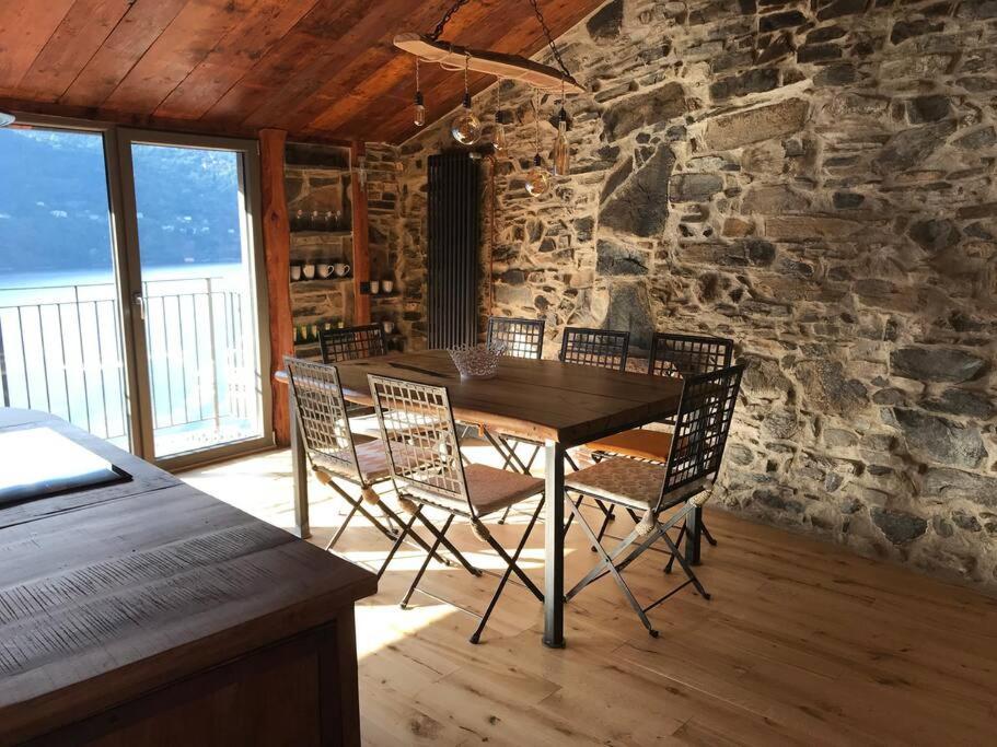 Romantic Home Stone With Amazing View Lake Of Como And Oleandra Laglio Exteriör bild