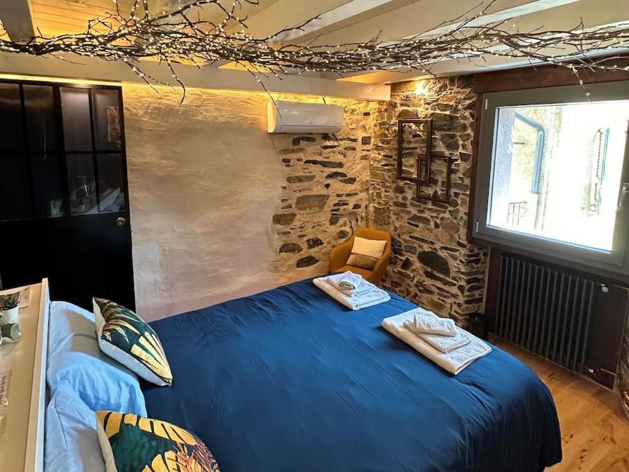 Romantic Home Stone With Amazing View Lake Of Como And Oleandra Laglio Exteriör bild